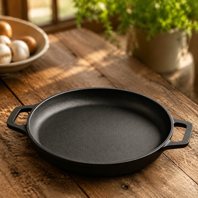 Mini Pancake Griddle - Прочная чугунная сковорода с антипригарным покрытием,